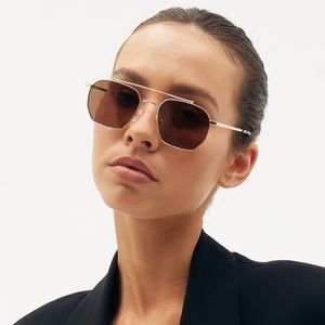 VEHLA Bowie sunglasses in gold/chocolate